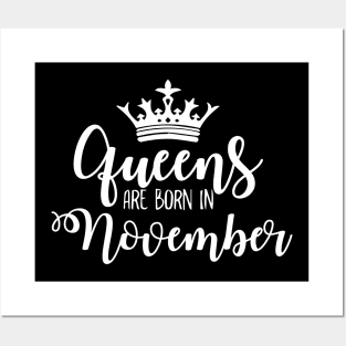 Queens are born in November Luxury stylish birthday gift Posters and Art